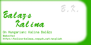 balazs kalina business card