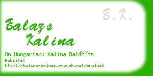 balazs kalina business card